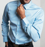 Porter Slim Fit Blue Dress Shirt By Alynn