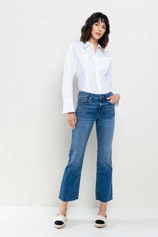 MidRise Ultra Stretch Kick Flare Denim