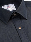 Liam Dark Denim Untuckable Classic Fit Dress Shirt By Alynn