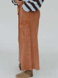 Cargo Cascade Wide Leg Pants (Copper)