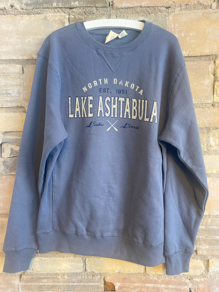 Lake Ashtabula Sanded Fleece Crew Sweatshirt (Cool River)