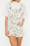KanCan Rosie Floral Overall Shorts