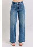 Judy Blue High Waisted Star Front Seam Jeans