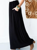 The Perfect Pocketed Maxi Skirt - Black
