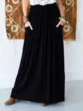 The Perfect Pocketed Maxi Skirt - Black