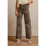 Leopard Print High Rise Jeans