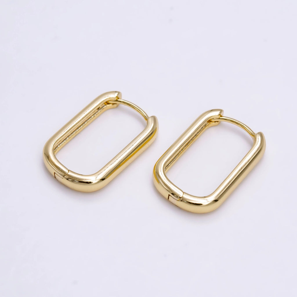 14k Gold Filled Oblong earrings