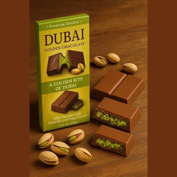 Dubai Chocolate with Pistachio Cream and Kunefe