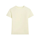 Fitted Cotton Blend Crewneck Tee