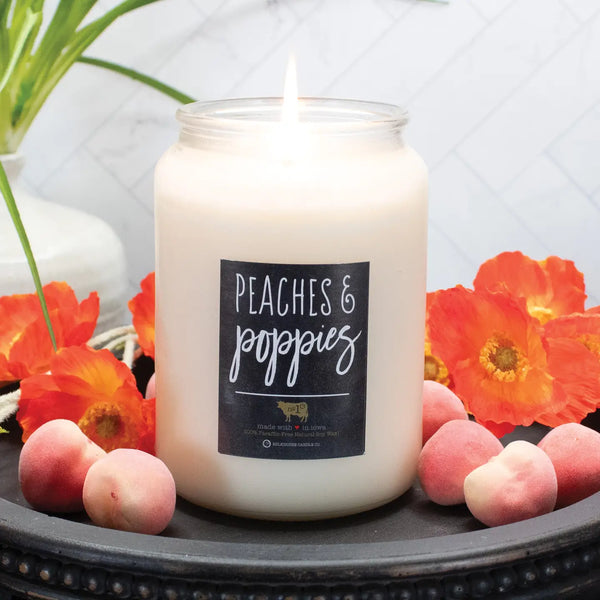 Milkhouse 26 oz Farmhouse Jar Candle: Peaches & Poppies