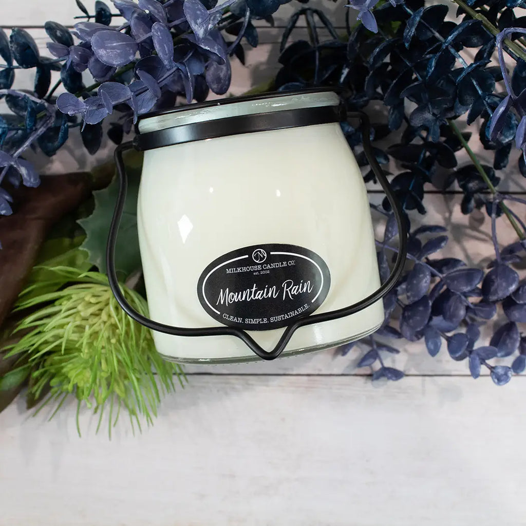Milkhouse 16 oz Butter Jar Candle: Mountain Rain