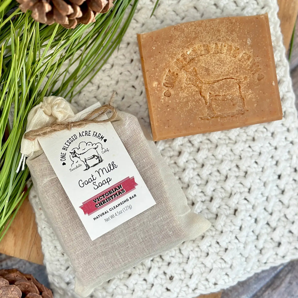 One Blessed Acre Farm "Victorian Christmas" Goat Milk Bar Soap