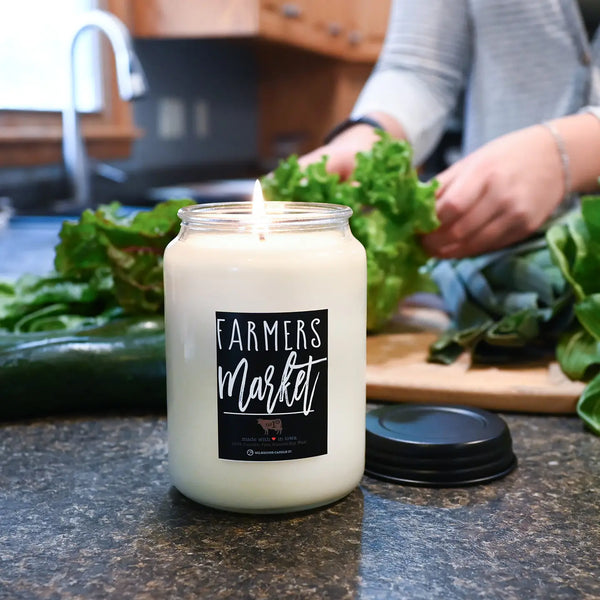 Milkhouse 26 oz Farmhouse Jar Candle: Farmers Market