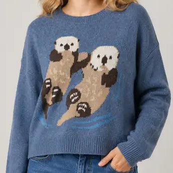 Sea Otter Sweater in Blue