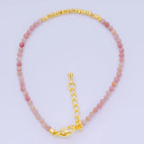 24K Gold Filled Colorful Gemstone Bead Bracelet