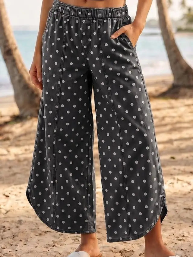 Tulip Washed Polka Dot Relaxed Fit Jean