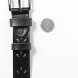 Leather Belt with Petal Design