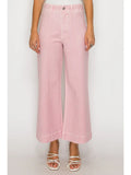 Artemis Tummy Control Ultra High Rise Crop Wide Jeans (Pink)