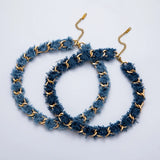Stainless Steel Blue Denim Handmade Chain
