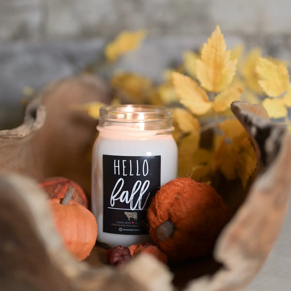 Milkhouse 13 oz. Jar Candle "Hello Fall"
