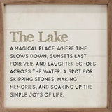 "The Lake" Definition 8x8 inch sign