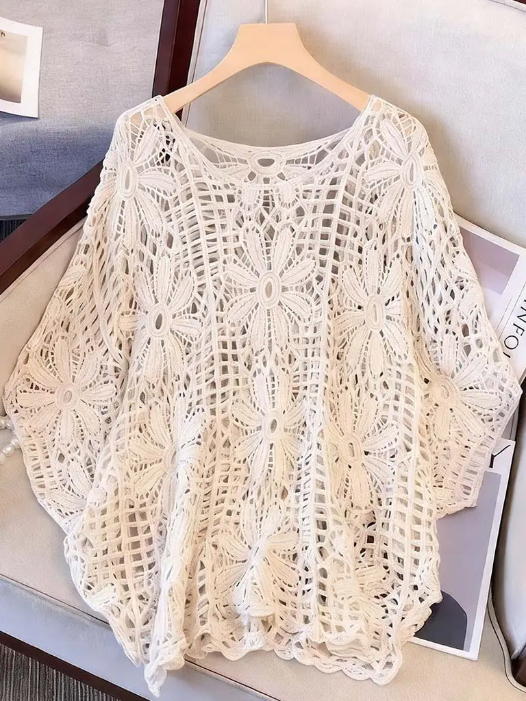 Elegant Knit Mesh Sweater