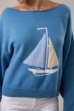 Blue Sailboat Sweater