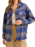 Fall Vibes Plaid Blue/Taupe Shacket