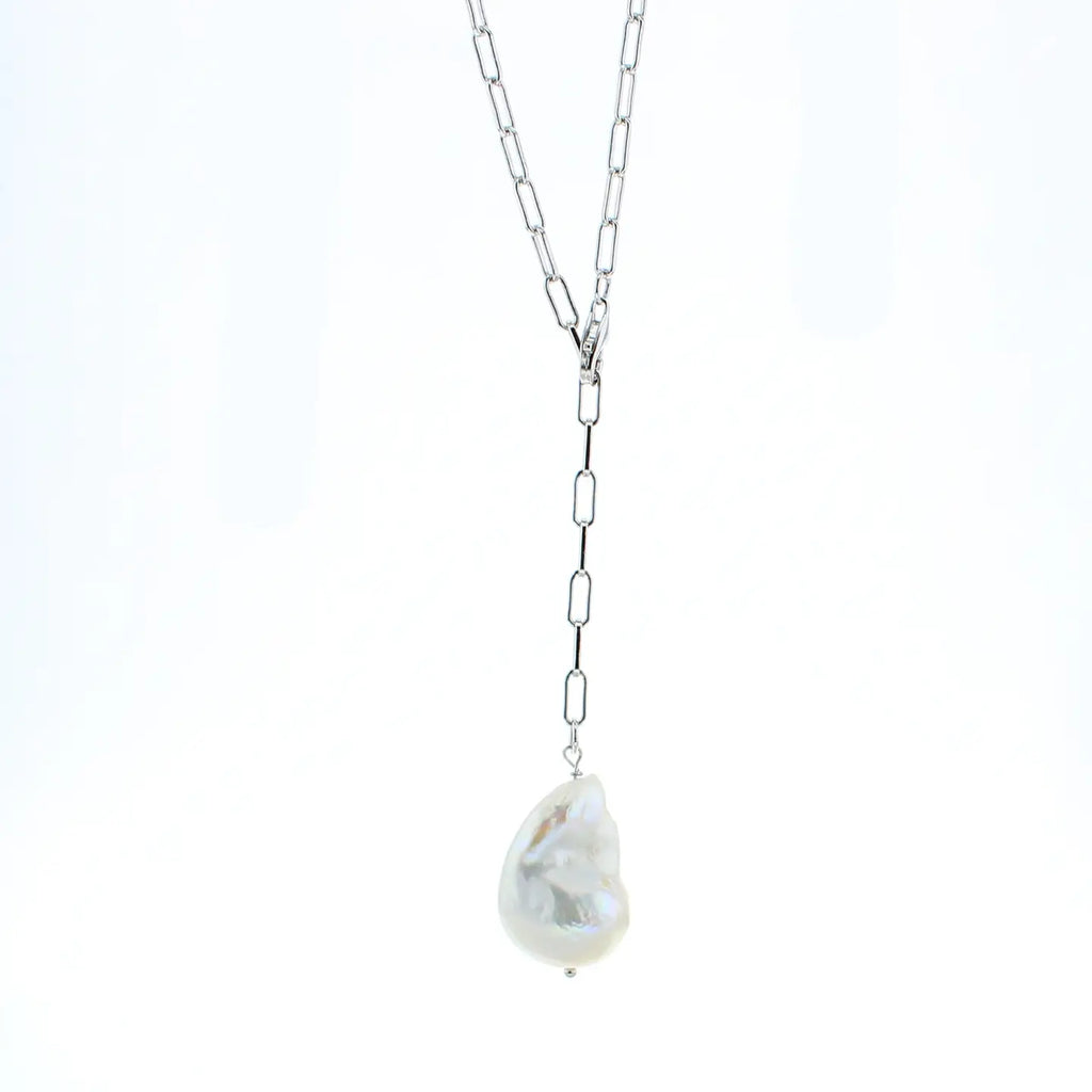 Lotus "Santorini" Necklace with Baroque Pearl