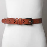 Leather Belt with Petal Design