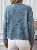 Pullover hollow sequin knit sweater