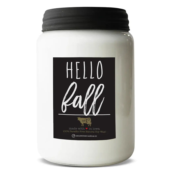 Milkhouse 26 oz. Jar Candle "Hello Fall"