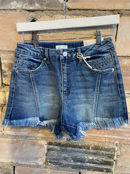 KanCan High Rise Shorts with front seam