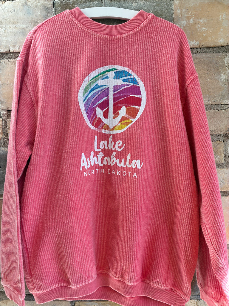 Lake Ashtabula Anchor Corded Crew (Salmon)