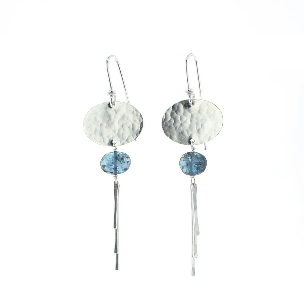 Lotus "Blue Lagoon" Sterling Silver Earrings