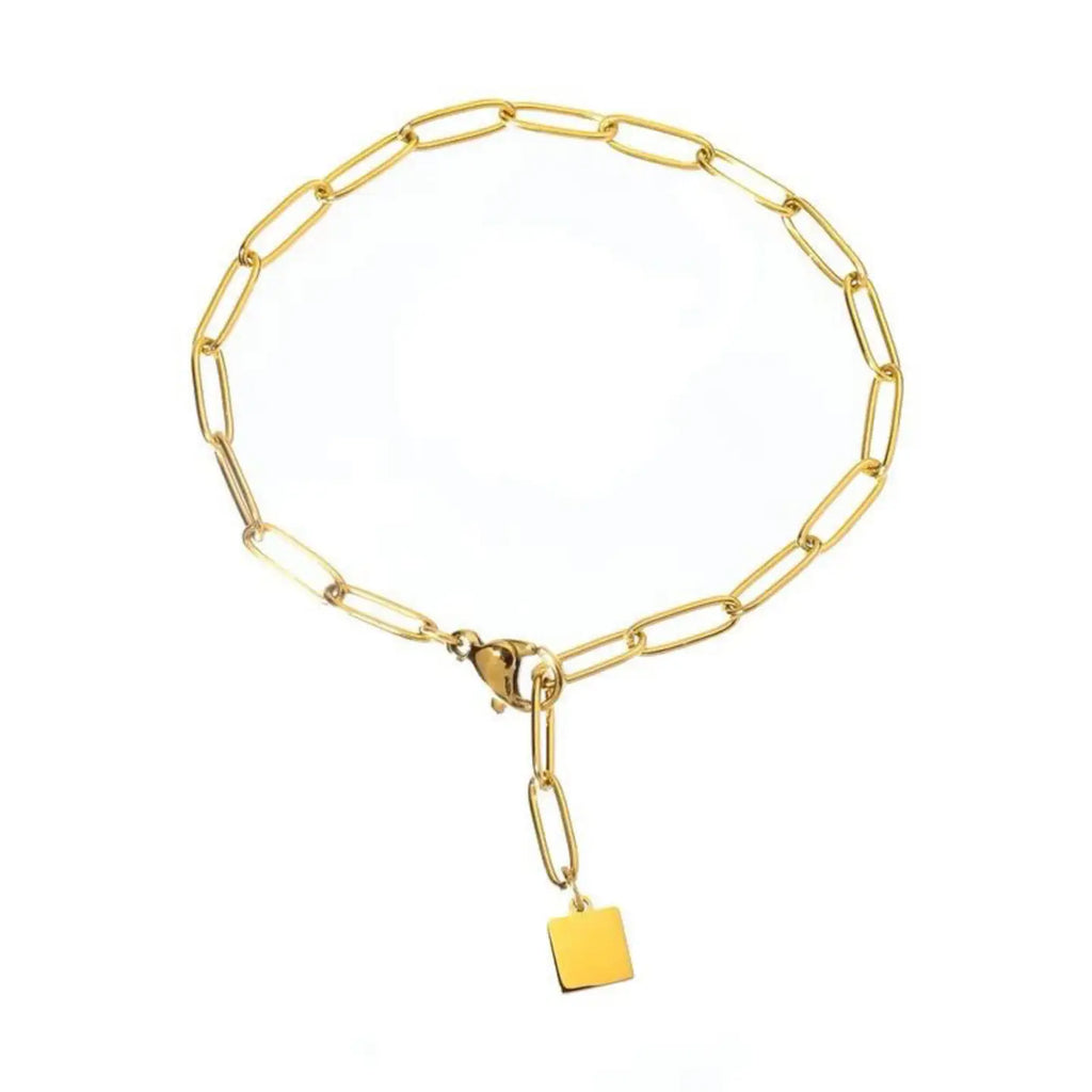 Lotus Gold Charm Bracelet