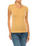 Bamboo Waffle Basic Crew (Mustard)