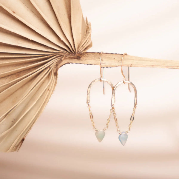 Lotus Seaside Earrings- Sterling Silver