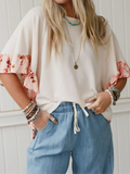 Sunlit Meadow Top - Beige Coral