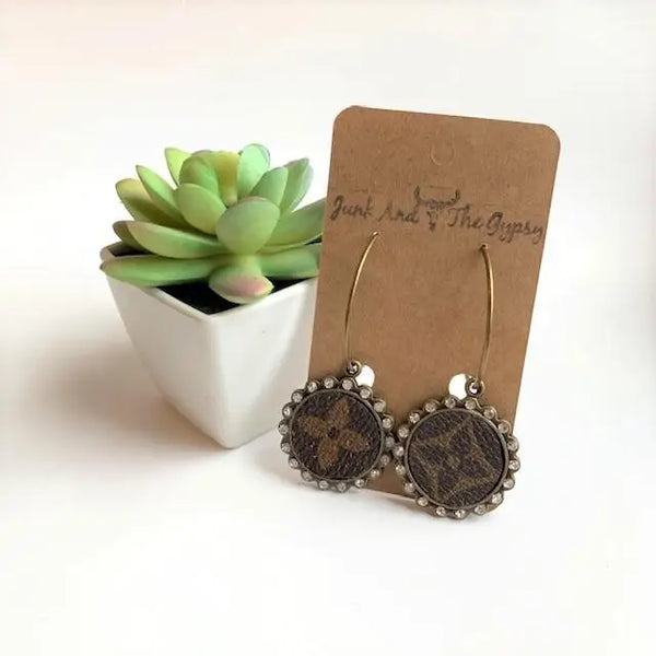 Upcycled LV Earrings