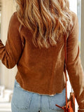 Long Sleeve Top with Textured Round Neck Design