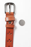 Leather Belt with Petal Design