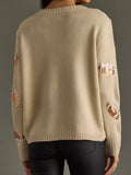 Tan Sequin Football Sweater
