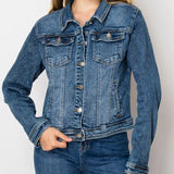 Sparkly Basic Denim Jacket by Nina Rossi Jeans