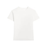 Fitted Cotton Blend Crewneck Tee