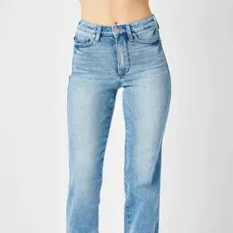 Judy Blue High Waist, Tummy Control, Straight Leg Jeans