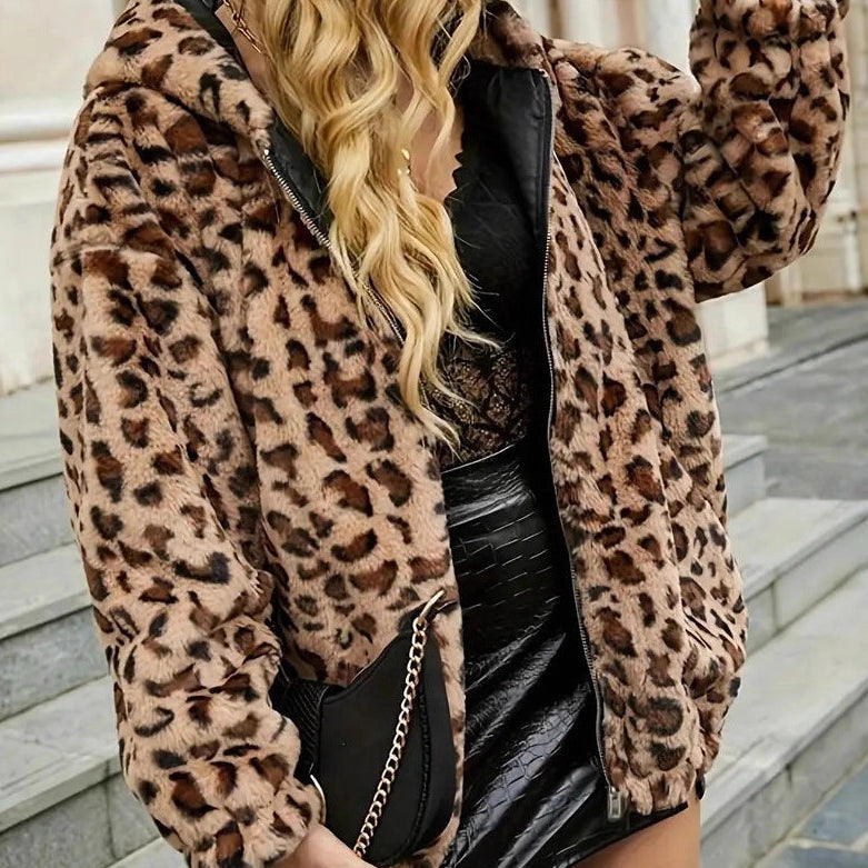 Fleece Leopard Jacket