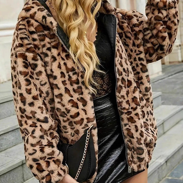 Fleece Leopard Jacket