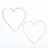 Lotus "Heart" Hoop Earrings