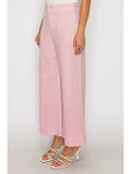 Artemis Tummy Control Ultra High Rise Crop Wide Jeans (Pink)
